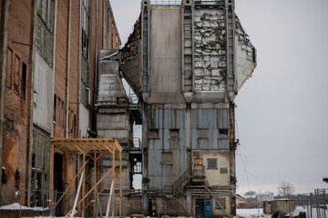 The abandoned Inota power plant - a former thermal power plant located in the town of Inota, Hungary