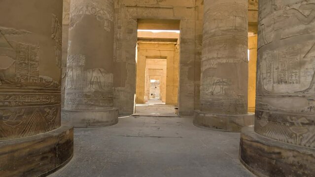 2022 - Excellent view through the columns of Egypt's Temple of Kom Ombo.
