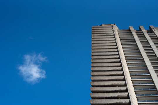 Brutalist architecture apartment building
