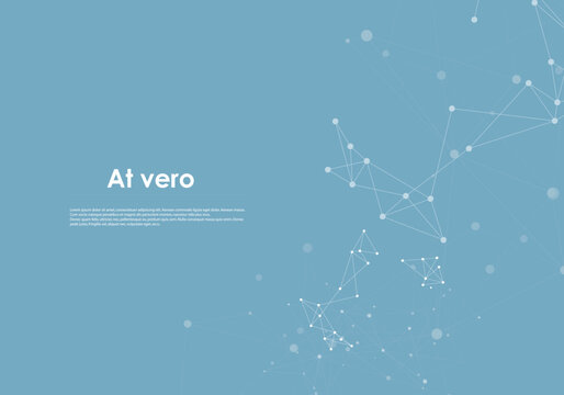 Vector geometric molecule background. Network data graphic. Abstract geometric with connect dots and lines
