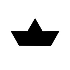 Crown icon isolated on white background. Black crown illustration for web, app