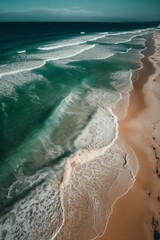 Drone photography of a beach