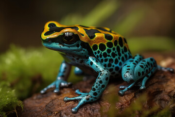 Obraz premium Colorful Dart Frog Generative AI