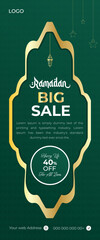 Ramadan Kareem Big Sale Roll up Display Banner Exhibition Billboard Stand Template