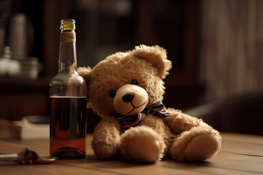Drunk Teddy Bear Generative AI