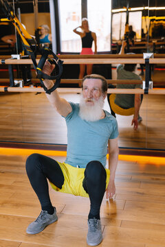 Athletic TRX workout gym
