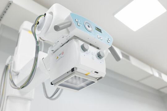 modern x-ray machine in a bright room