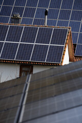 Photovoltaic modules on house roofs