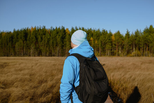 Man spending time outdoors
