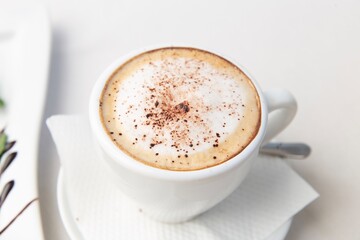 cup of coffee with milk