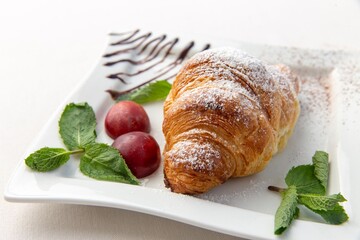croissant on a plate