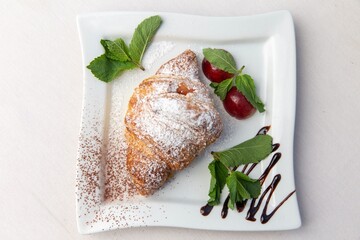 croissant on a plate