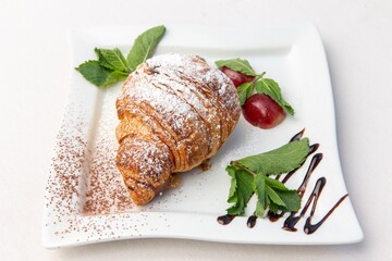 croissant on a plate