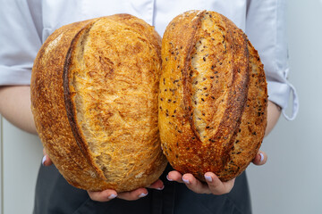 Fresh bread in bakery