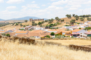 Fototapeta na wymiar a view over El Real de la Jara, province of Seville, Andalusia, Spain