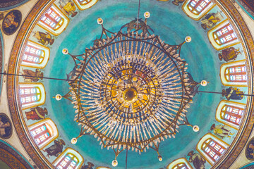 Fototapeta premium detail of the dome of the cathedral of the holy cross