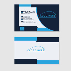 Double-sided creative business card template. Portrait orientation. Vector illustration