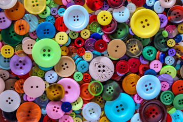 Fototapeta premium background with colour sewing buttons