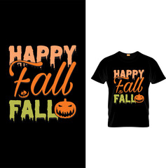 Vector happy fall y'all t-shirt design template