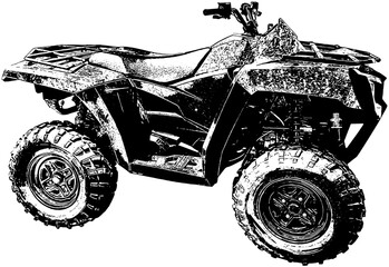 Quad ATV off road vehicle sketch illustration  © K KStock