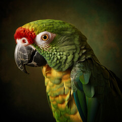 Obraz premium parrot portrait. generate ai