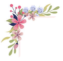 Set of floral branch. Wedding concept with flowers. Floral poster, invite. Vector arrangements for greeting card or invitation design
