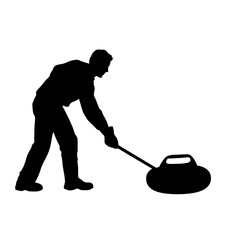 curling, silhouette, cleaning, woman, illustration, golf, sport, cleaner, person, boy, people, scooter, vacuum, ball, business, worker, child, black, work, golfer, men, cgenerated ai