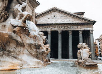 roma, fuente, italia, acuático, arquitectura, estatua, 
