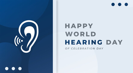 World Hearing Day Celebration Vector Design Illustration for Background, Poster, Banner, Advertising, Greeting Card