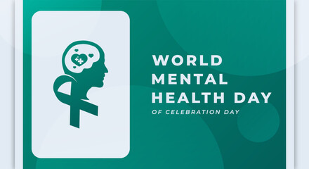 World Mental Health Day Celebration Vector Design Illustration for Background, Poster, Banner, Advertising, Greeting Card