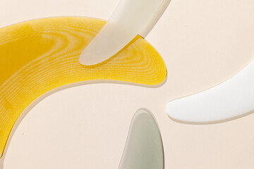 curved abstract shapes overlapping  