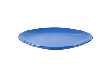 blue  plate isolated on  transparent png