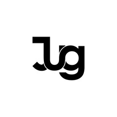 jug lettering initial monogram logo design