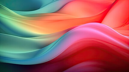 Silk waves modern rainbow colorful abstract background (generative ai)