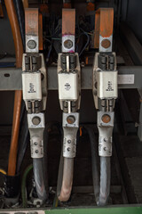Occupied positions for scissor fuses in the substation.