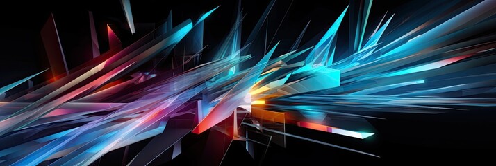 Dimensional digital futuristic colorful shatter background (generative ai)