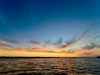 Sunset on the water