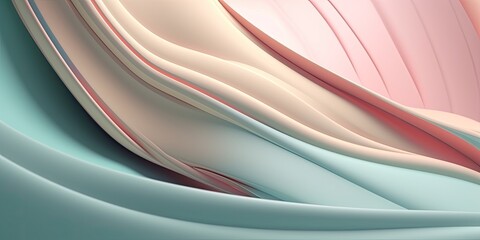 Abstract colorful background with lines and waves, pastel colors, Generative AI