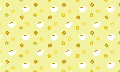 コーヒーカップとコーヒー豆