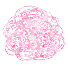 Pink flower hand drawn frame 