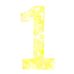 Yellow watercolor number 1
