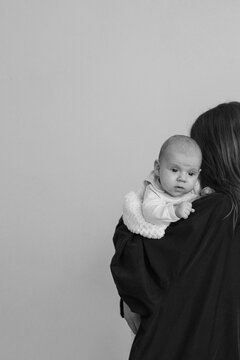 Art portraits of mother and daughter.