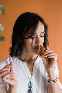 Naturopath Selecting Essential Oils