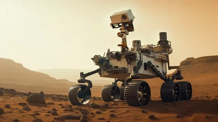 Foto op Aluminium Mars Perseverance Rover is exploring surface of Mars,Space exploration, science concept Generative AI © abdulmoizjaangda