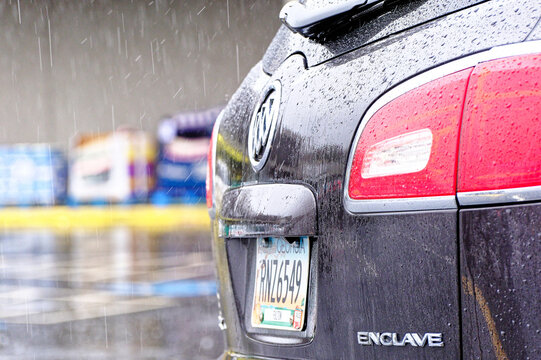 Rain on Buick Enclave