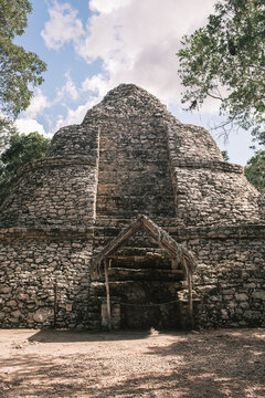 mayan ruins of coba in yucatan mexico