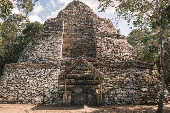 mayan ruins of coba in yucatan mexico