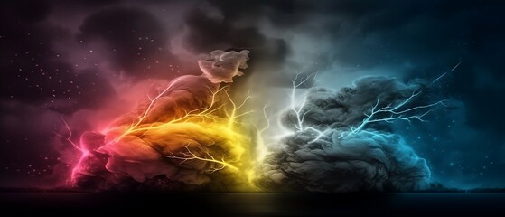 Colorful Thunder Texture Map - HD 8K