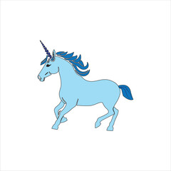 illustration of a unicorn horse vector artwork  drawing 