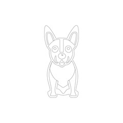  a cute doggy outline artwork cartoon drawing illustration  